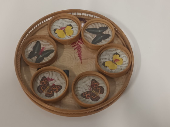 Set de Plateau Vintage avec Papillons – Accessoires de table, Plastic, Wood (photo 6 of 8)