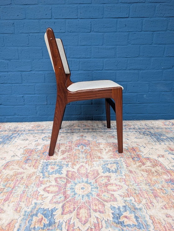 Image 1 of 6x Vintage eetkamerstoelen, Erik Buch voor Anderstrup Møbelfabrik, jaren 60