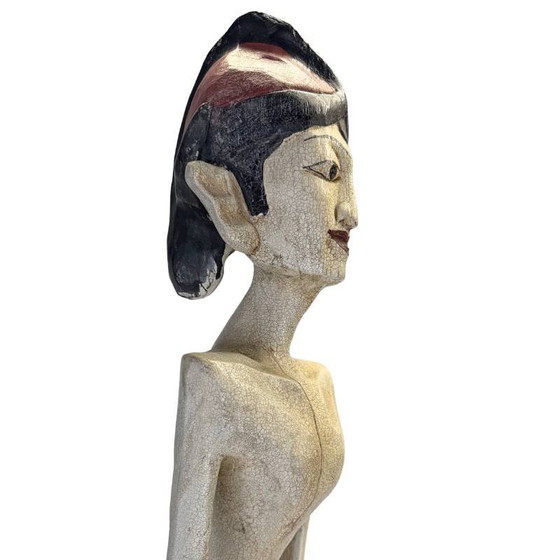 Coppia monumentale di icone nuziali giavanesi – Loro Blonyo – 100 cm – 11 kg – Sculture, Mid Century Modern (photo 10 of 10)