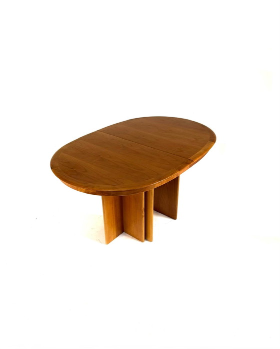 Vintage XXXL extendable teak dining table '80s (350cm!), Wood, Metal, Brown (photo 14 of 15)