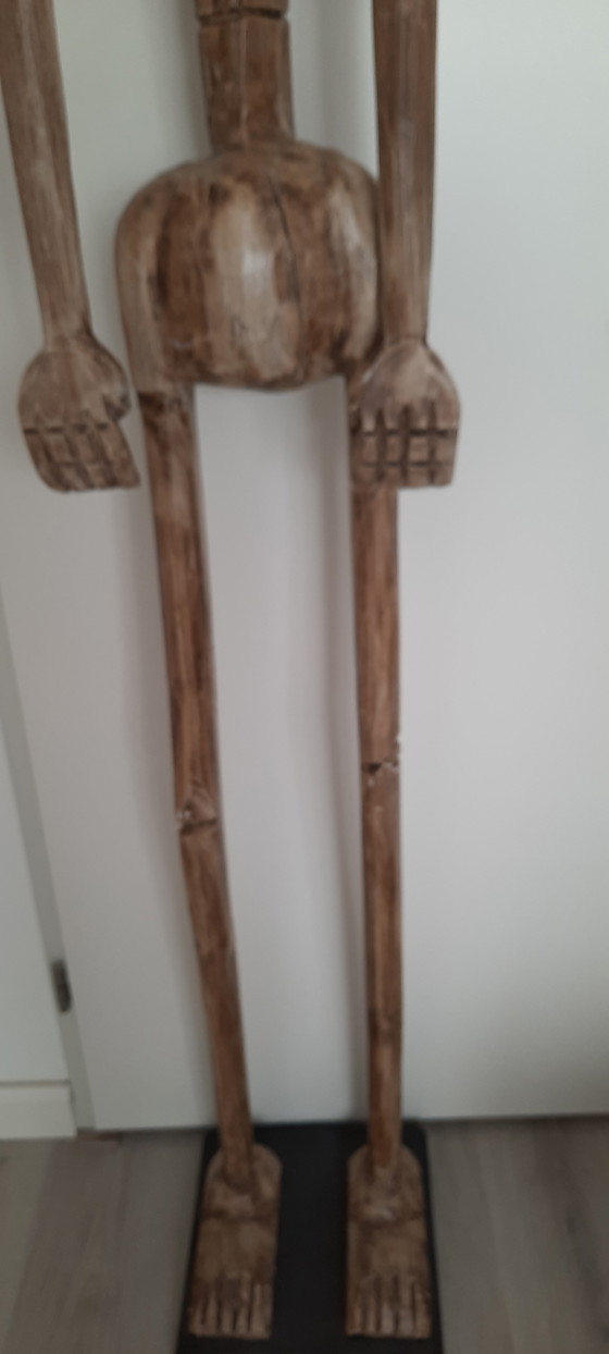 Image 1 of Grand cadre en bois Art populaire