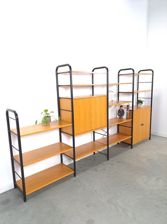 Image 1 of Ikea modular wall system Niklas with cabinets and shelves vintage