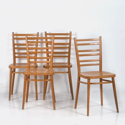 Chaises de salle à manger vintage (c.1950). Lot de 4 pièces #3