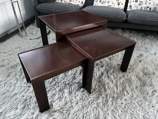 ENSEMBLE DE 3 TABLES GIGOGNES MODÈLE 777 PAR AFRA SCARPA & TOBIA SCARPA POUR CASSINA, ANNÉES 1960