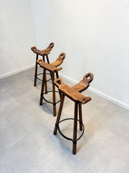 Ensemble de 3 tabourets de bar Marbella