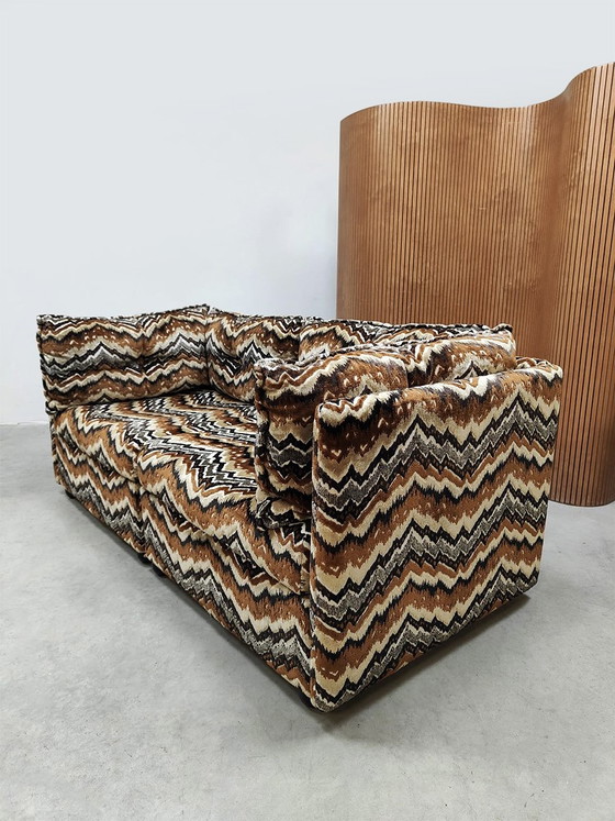 Image 1 of Unieke vintage 2-zitsbank ‘Missoni-stijl’