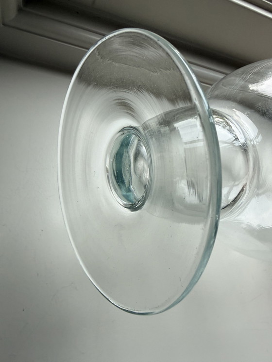 Image 1 of Brocca/vaso alto in vetro spesso, modello classico con orecchio