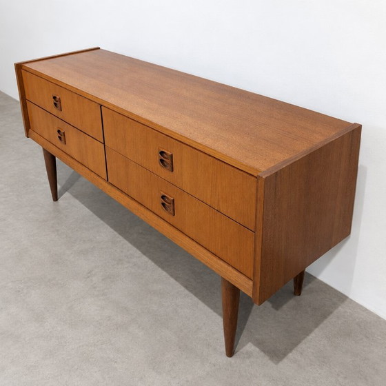 Mid-Century Teak Buffetkast Met Vier Laden – Buffetkasten, Wood, Vintage (photo 5 of 10)