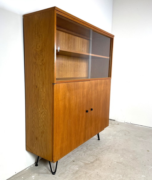 Highboard auf Haarnadelbeinen, Eiche