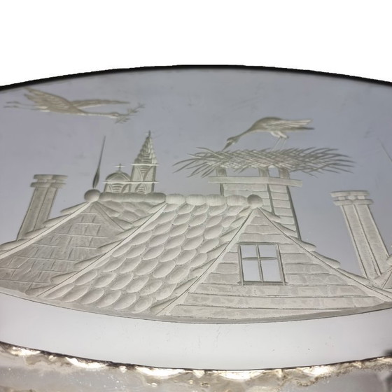 Image 1 of Bandeja de espejo tallado estilo Art Déco francés, década de 1930