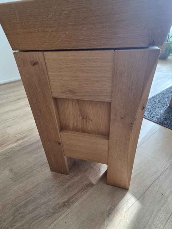 2x Heavy Brutalist Oak Nightstands Karel Mintjens – Wood (photo 13 of 14)