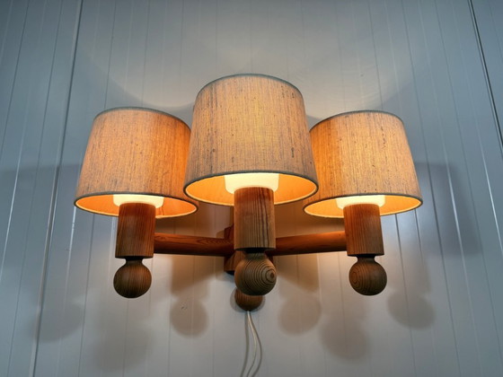 Image 1 of Uno Kristiansson wall lamp Pinus for Luxus Sweden 1970s