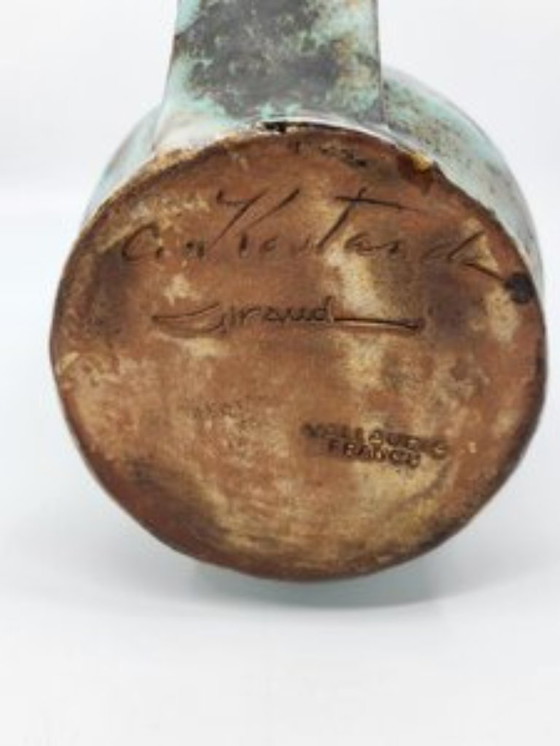 Image 1 of Alexandre Kostanda jarra de cerámica de gres Vallauris Francia 1950