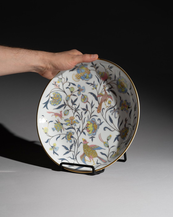 Image 1 of Rosenthal Classic Rose Vase & Matching Decorated Plate Multicolour Flora & Gold 