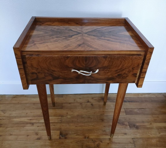 Image 1 of paire de chevets bois placage remarquable années 60