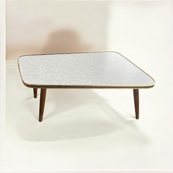 Image 1 of Kidney-shaped table/flower bench made in Germany in the 1950s, can also be used as a side table