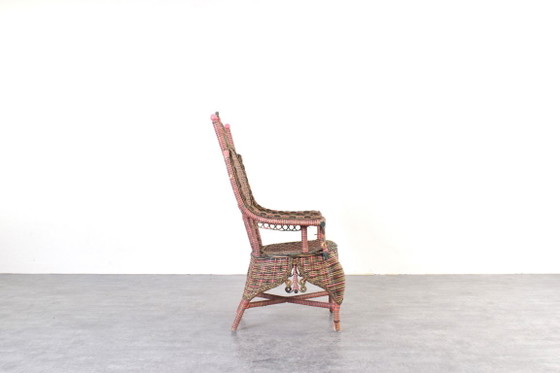 Fauteuil victorien américain en osier de Heywood-Wakefield, années 1910 – Wicker (photo 3 of 12)