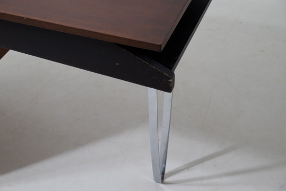 Floating minimalist hairpin desk by Nijkerk, 1950s – Wood (photo 8 of 10)