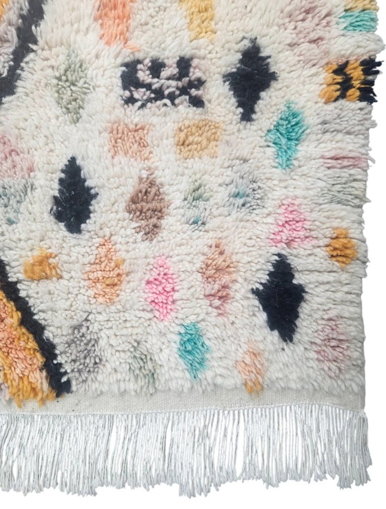 Image 1 of Handgeknoopt oosters wol Berber tapijt Modern Azilal 150x263cm