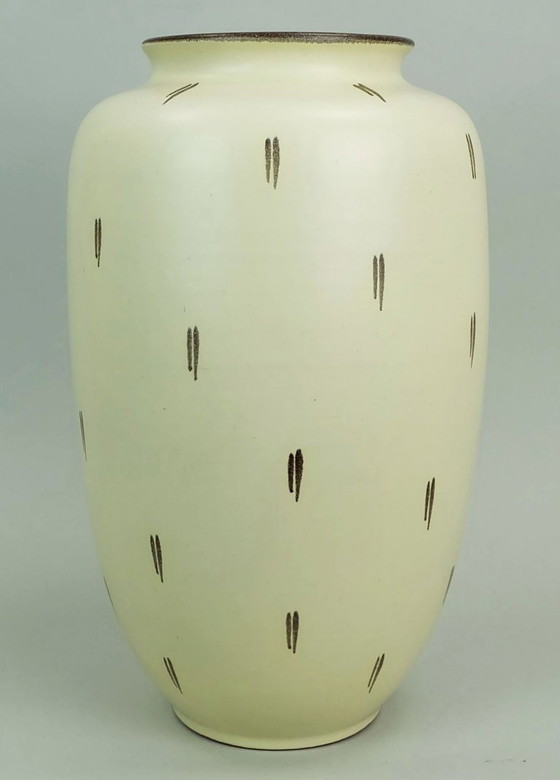 Image 1 of large mid century ceramic floor vase 1950s fritz van daalen, model no. 81/10A