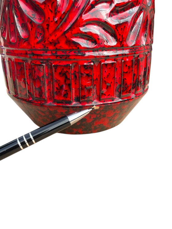 Image 1 of Italian "Alla Moda" MCM pottery Fratelli Fanciullacci design vase h= 13.77" 35 cm handmade Italy 1960s