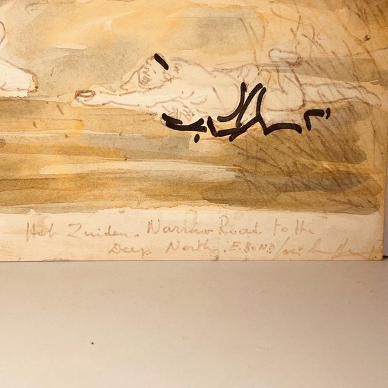 Jan Burssens, Composizione astratta, Tecnica mista, Metà del XX secolo – Dipinti e disegni, Paper (photo 7 of 12)