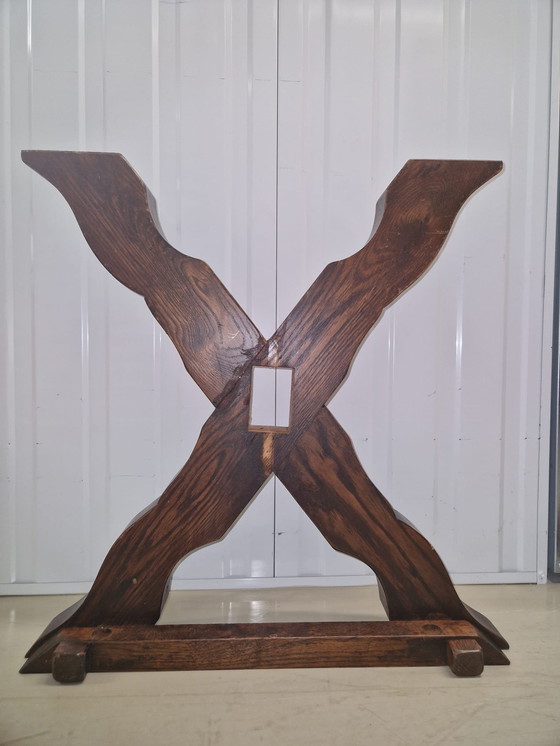 Image 1 of Table de salle à manger en bois de chêne