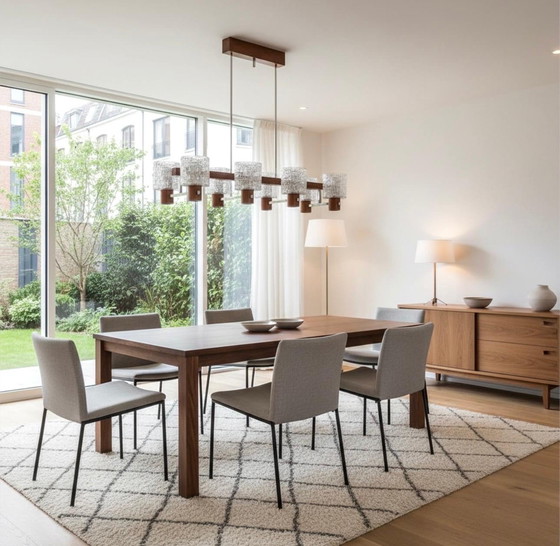 Image 1 of Lampadario allungato vintage in stile scandinavo