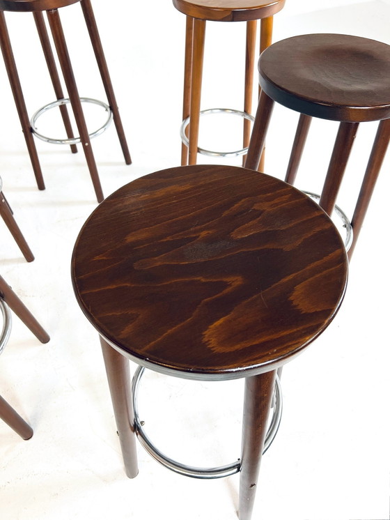 Image 1 of 6x sgabelli da bar brutalisti anni '70