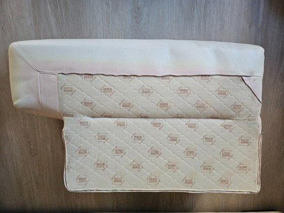 Roche Bobois 2 + 2½ dikke beige leren banken – Leer (photo 6 of 9)