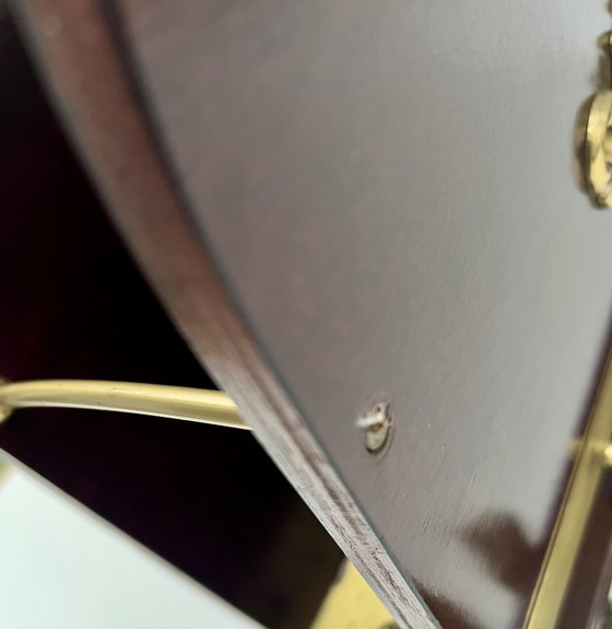 Image 1 of Portariviste decorativo in stile Impero – legno e ottone, piedini girevoli con nappe