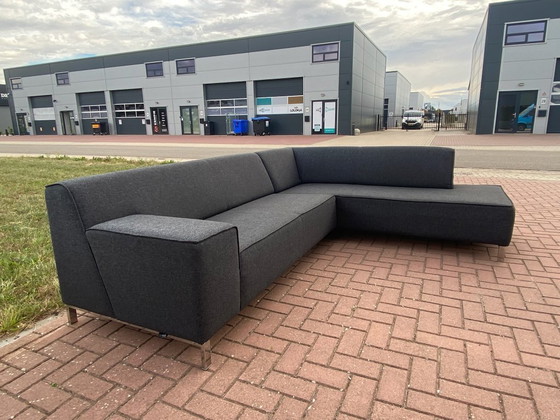 Image 1 of Sofá esquinero de tela gris oscuro Montel