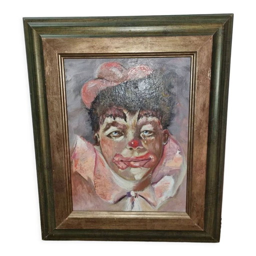 peinture clown de 1980