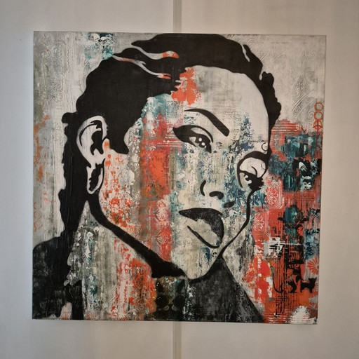 Toile technique mixte 100x100cm