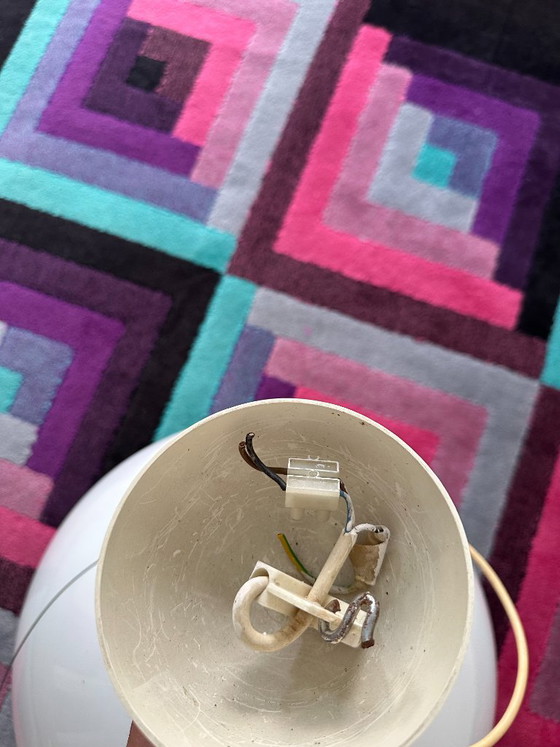 Image 1 of Außergewöhnliche „Schwarz-Weiß“-Pendelleuchte von Achille & Pier Giacomo Castiglioni für Flos – Makelloser Zustand – 1968