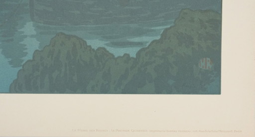 Henri Rivière : La Féérie Des Heures, Premier Quartier, Lithographie Originale Signée – lithos zeefdrukken (photo 2 of 8)
