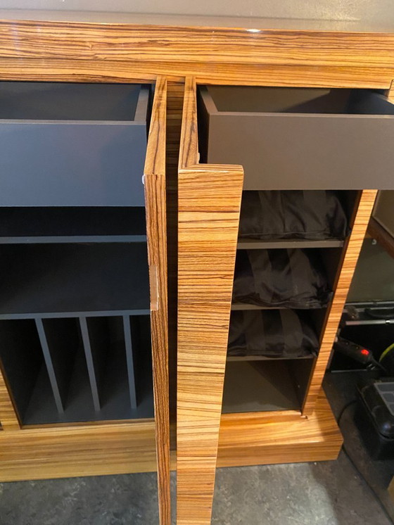 Image 1 of Unique wall unit in zebrano wood