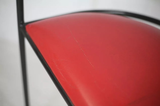 Image 1 of 3x Design Steel And Leather Armchairs