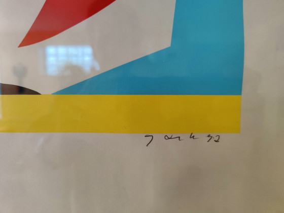 Image 1 of Zeefdruk van Jan Snoeck - De wind in de zeilen - 19/125 - 1997