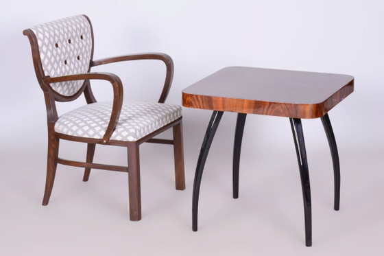 Gerestaureerde art-deco fauteuil, beukenhout, nieuwe bekleding, Tsjechisch, jaren 1920 – Textile, Wood (photo 3 of 12)