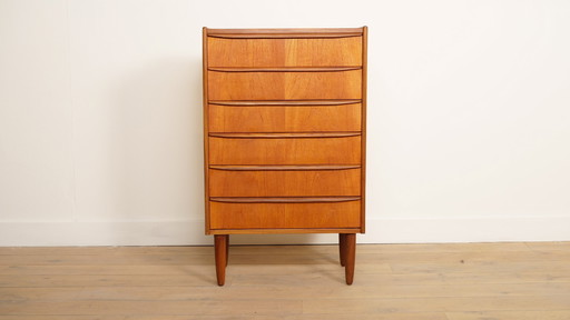 Commode danoise vintage | teck | 6 tiroirs | 106 cm
