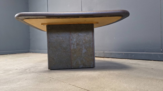 Image 1 of Vintage triangular brutalist coffee table, 1970s