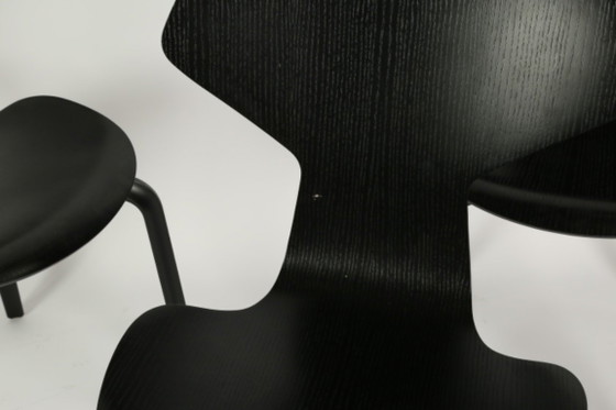 6 x Fritz Hansen, Grand Prix-ontwerp van Arne Jacobsen – Eetkamerstoelen, Wood (photo 7 of 7)