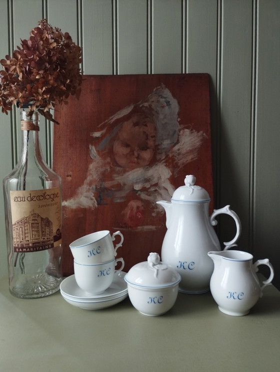 Image 1 of Furstenberg porseleinen tête-à-tête met monogram KC