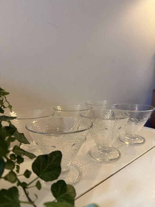 Juego de 6 copas de vino italianas de la década de 1970