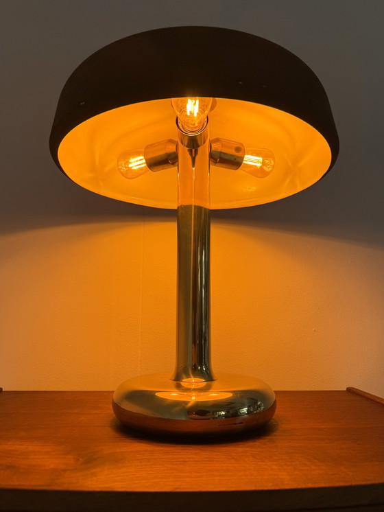 Image 1 of 2x messing tafellamp, Heinz Fw Stahl, Hillebrand '70