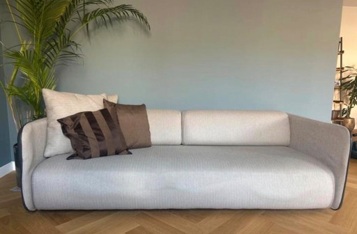 Divano Rolf Benz 6900 in tessuto e pelle