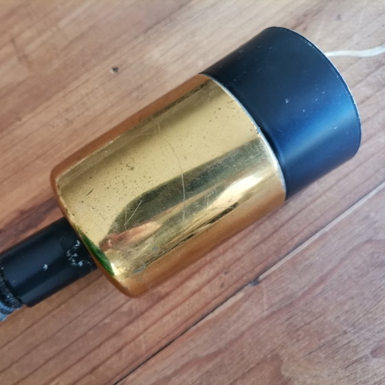 Image 1 of Grote Scandinavische hanglamp met uittrekbare arm, uitgevoerd in groen glas door Helena Tynell voor Flygsfors, jaren 60.