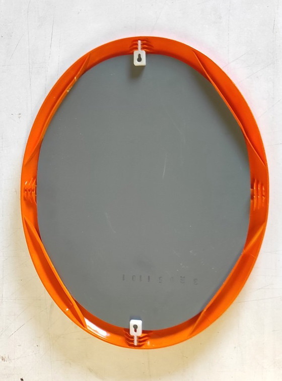 Image 1 of Oval orange mirror - 1970s