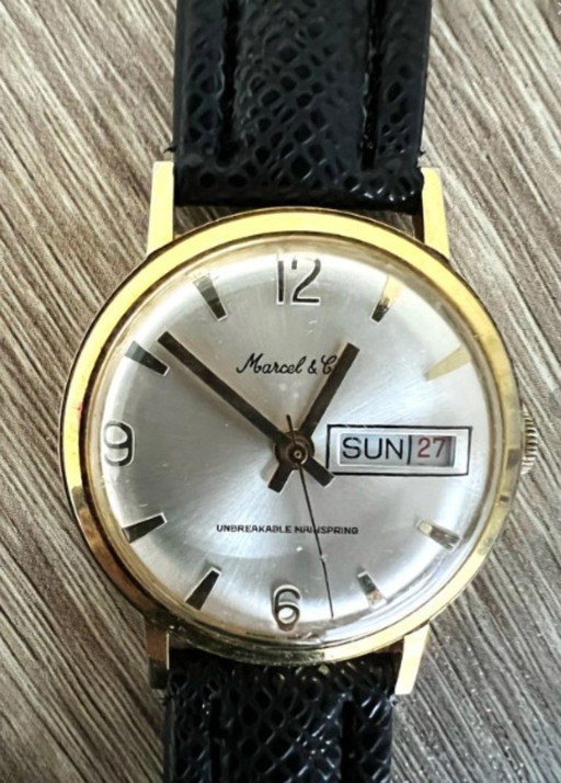 Vintage Marcel & Cie horloge – Zwitsers mechanisch – Dag-datum – Uitzonderlijke staat
